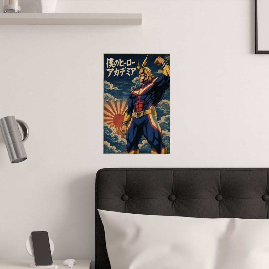 My Hero Academia G7 Allmight Ukiyoe Anime Poster