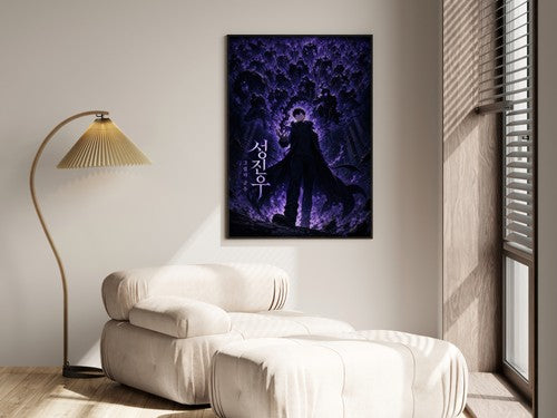 Solo Leveling Sl01 Jinwoo Shadow Army Cinematic Manhwa Anime Poster