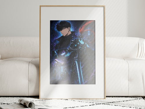 Solo Leveling Sl59 Jinwoo Igris Anime Editorial Anime Poster