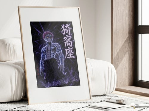 Demon Slayer Dv01 Akaza Electric Profile Anime Poster