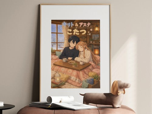 Sword Art Online Sao16 Cute Kotatsu Nap Kawaii Anime Poster