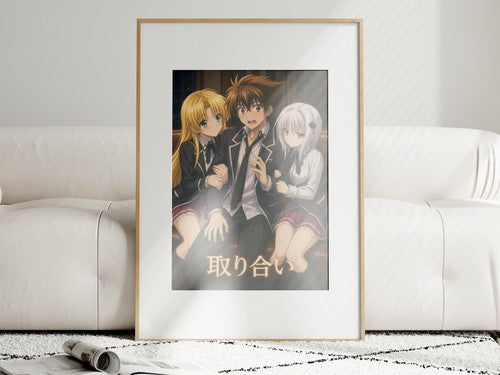 High School DxD P08 Issei Asia Koneko Affection Anime Poster