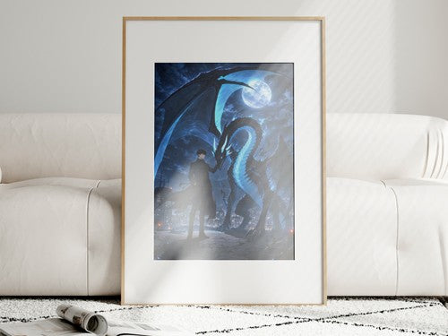 Solo Leveling Sl57 Jinwoo Kaisel Rooftop Landing Anime Poster
