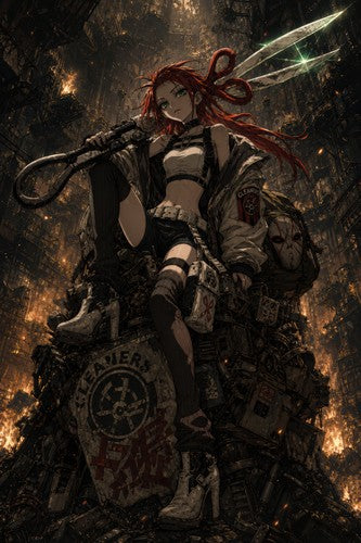 Gachiakuta Gk02 Riyo Cleaners Shears Throne Gritty Cinematic Manga Anime Poster