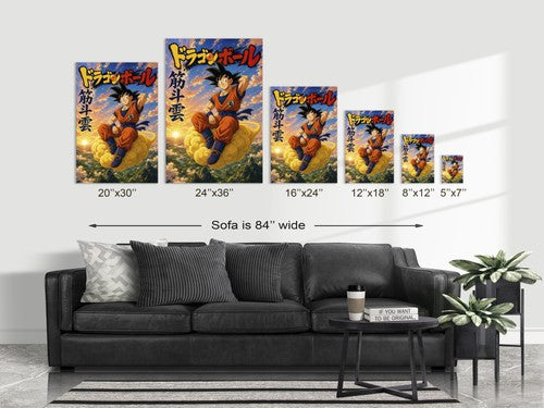 Dragon Ball Db02 Goku Nimbus Training Anime Poster