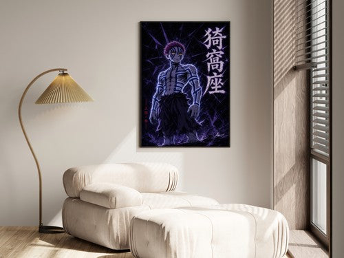 Demon Slayer Dv01 Akaza Electric Profile Anime Poster
