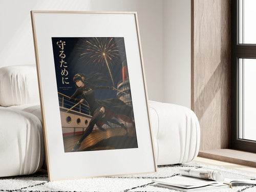 Spy x Family Yor Cruise Fireworks Protection Simplified Luxury Action Poster Ani