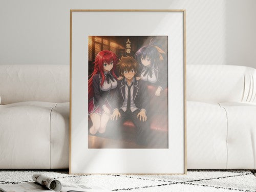 High School DxD P05 Issei Rias Akeno Rivalry Anime Poster