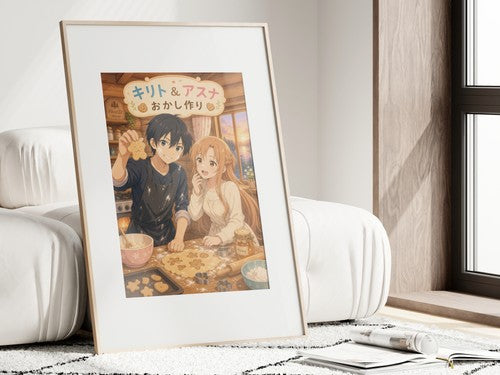 Sword Art Online Sao15 Cute Baking Together Kawaii Anime Poster