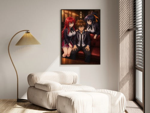 High School DxD P05 Issei Rias Akeno Rivalry Anime Poster