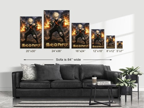 My Hero Academia G2 Bakugo Explosion Anime Poster
