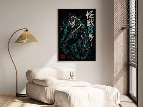 Kaiju No. 8 Kj8 01 Form Dark Cinematic Anime Poster