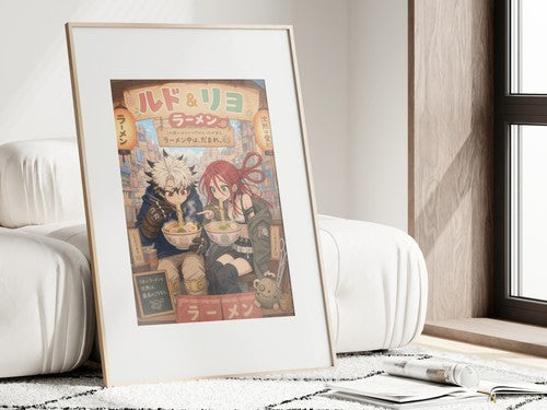 Gachiakuta Gk20 Cute Rudo Riyo Ramen Slurp Kawaii Anime Poster