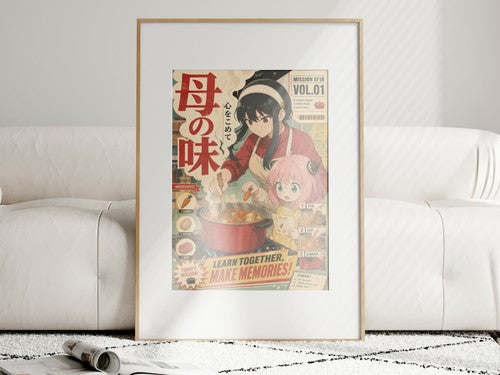 Spy x Family Yor Anya Cooking Lesson Domestic Comedy Pop Art Anime Poster