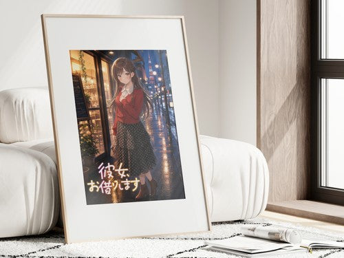 Rent a Girlfriend G1 Chizuru Cafe Anime Poster