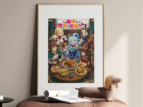 KonoSuba Commercial R6 Aqua Guild Celebration Anime Poster