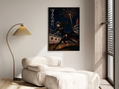 Spy x Family Yor Cruise Fireworks Protection Simplified Luxury Action Poster Ani