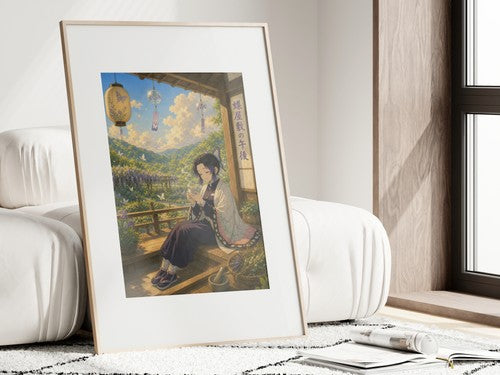 Demon Slayer Mp04 Shinobu Tea Miyazaki Butterfly Porch Anime Poster