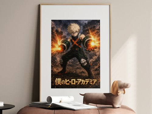 My Hero Academia G2 Bakugo Explosion Anime Poster