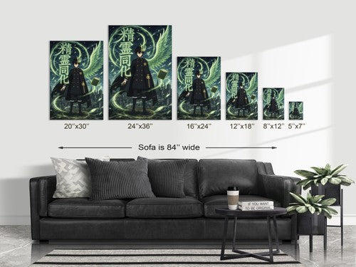 Poster on sofa
