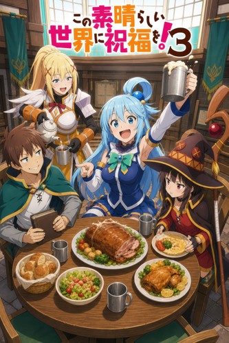 KonoSuba Commercial R6 Aqua Guild Celebration Anime Poster