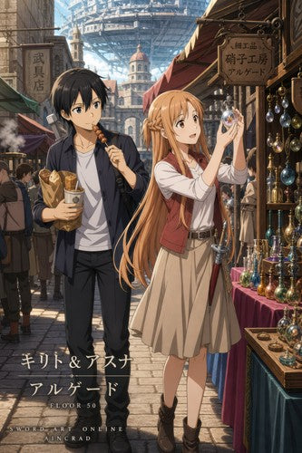 Sword Art Online Sao13 Kirito Asuna Algade Market Window Shopping Market Slice O