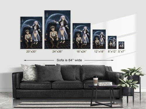 Poster on sofa