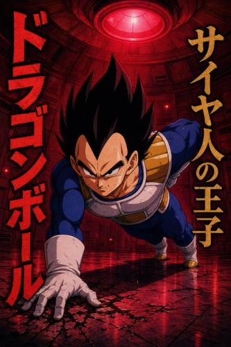 Dragon Ball Db03 Vegeta Pride Training Anime Poster