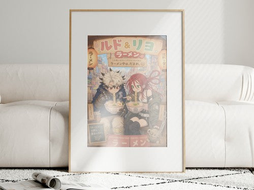 Gachiakuta Gk20 Cute Rudo Riyo Ramen Slurp Kawaii Anime Poster