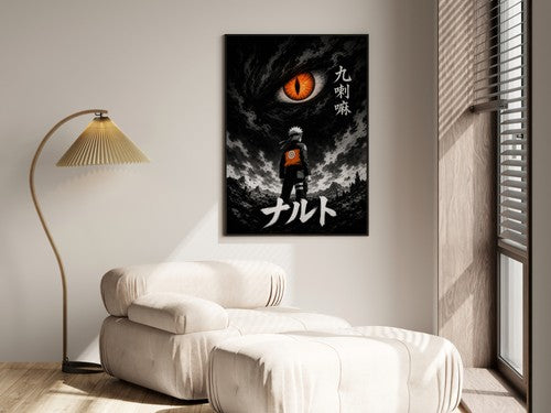 Naruto Nrw01 Naruto Kurama Bw Minimal Winner Format Anime Poster