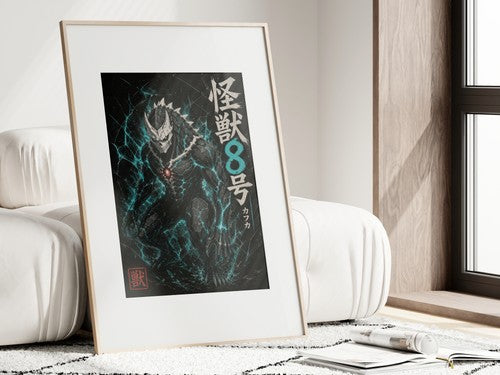 Kaiju No. 8 Kj8 01 Form Dark Cinematic Anime Poster