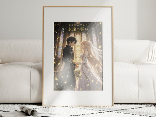 Sword Art Online Sao05 Kirito Asuna Wedding Church Ceremonial Key Visual Anime P