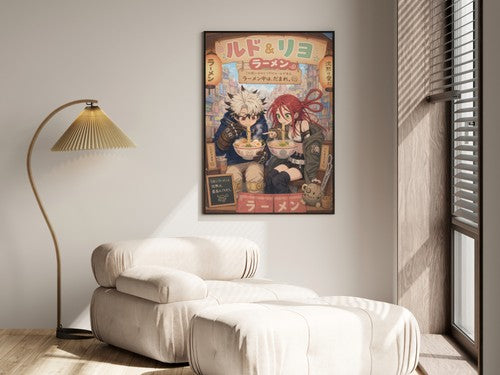 Gachiakuta Gk20 Cute Rudo Riyo Ramen Slurp Kawaii Anime Poster