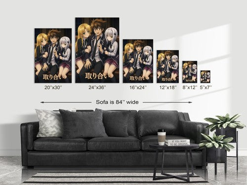High School DxD P08 Issei Asia Koneko Affection Anime Poster