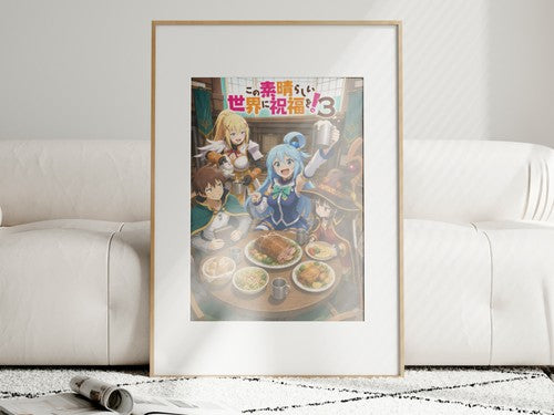 KonoSuba Commercial R6 Aqua Guild Celebration Anime Poster