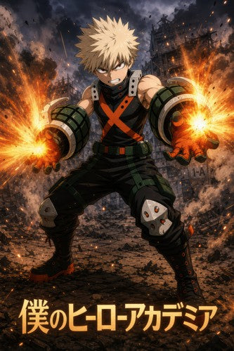 My Hero Academia G2 Bakugo Explosion Anime Poster