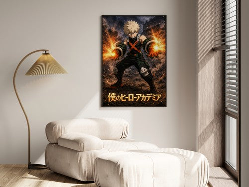 My Hero Academia G2 Bakugo Explosion Anime Poster
