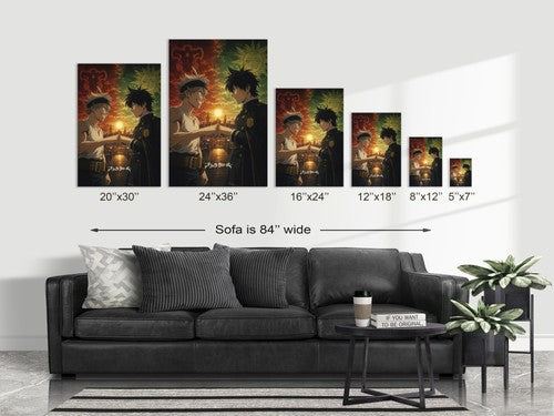Poster on sofa