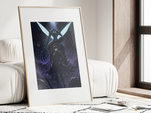 Solo Leveling Sl58 Jinwoo Beru Kings Left Hand Anime Poster