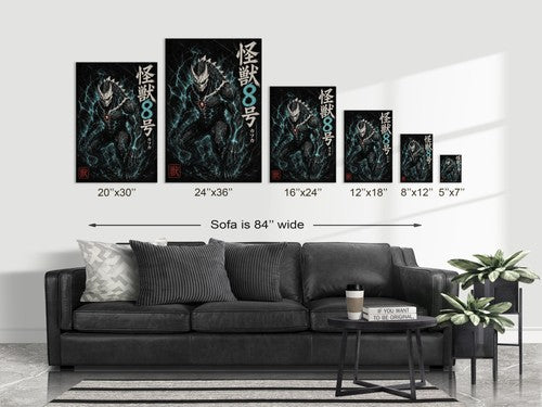 Kaiju No. 8 Kj8 01 Form Dark Cinematic Anime Poster