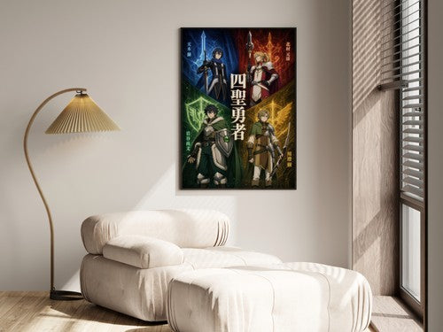 The Rising of the Shield Hero Four Cardinal Heroes Weapon Quadrants Anime Poster