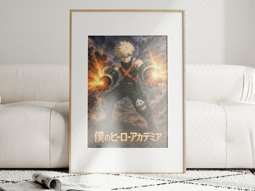 My Hero Academia G2 Bakugo Explosion Anime Poster