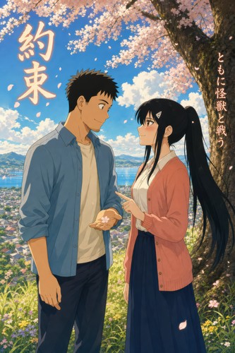 Kaiju No. 8 Kj8 R08 Kafka Mina Childhood Promise Tree Miyazaki Anime Poster
