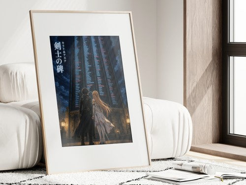 Sword Art Online Sao08 Monument Of Swordsmen Dark Fantasy Key Visual Anime Poste