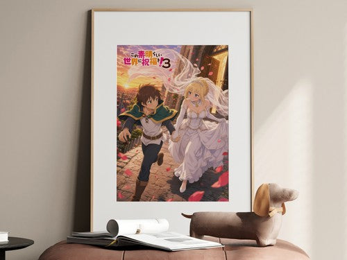 KonoSuba Romantic Duos R12 Darkness Kazuma Escape Anime Poster