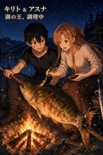 Sword Art Online Sao12 Kirito Asuna Campfire Cooking Catch Campfire Slice Of Lif
