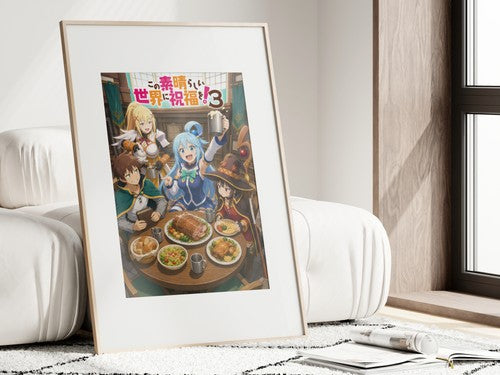 KonoSuba Commercial R6 Aqua Guild Celebration Anime Poster
