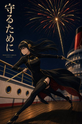 Spy x Family Yor Cruise Fireworks Protection Simplified Luxury Action Poster Ani