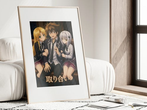 High School DxD P08 Issei Asia Koneko Affection Anime Poster