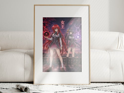 High School DxD P09 Rias Akeno Command Anime Poster